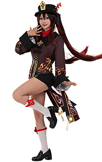 Genshin Impact Hu Tao Cosplay Costume Chinese Traditional Outfit