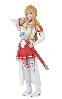 SAO SAO Asuna Yuuki Cosplay Costume Battle Suit Uniform