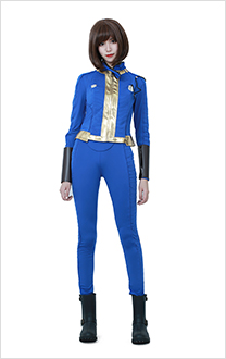Fallout 4 Female Sole Survivor Nora Cosplay Costume Adult Vault Two-Piece Suit Jacket Pants